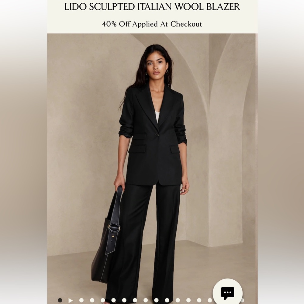 NWT Banana Republic Lido Italian Wool Suiting Blazer.